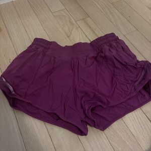 Women's lululemon Purple hotty hot shorts